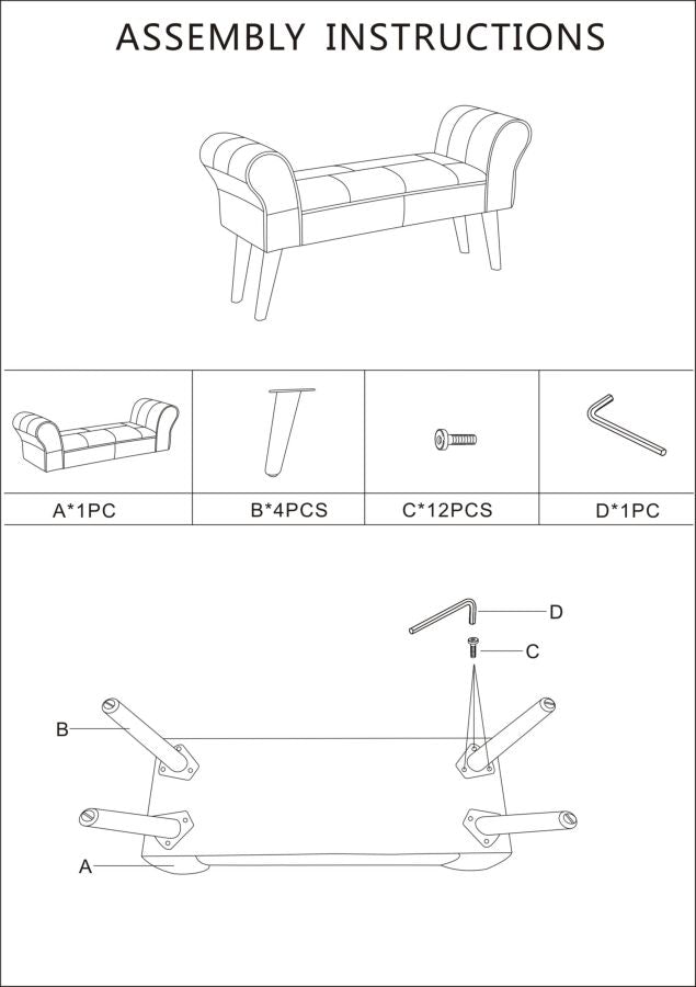 BENCH IMPERIAL CM 102X31X54