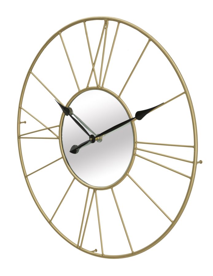 WALL CLOCK WITH MIRROR GLAM STICK CM Ø 80X6