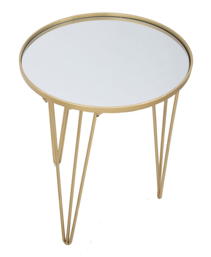 COFFEE TABLE GLAM GOLD/MIRROR CM Ø 40X49