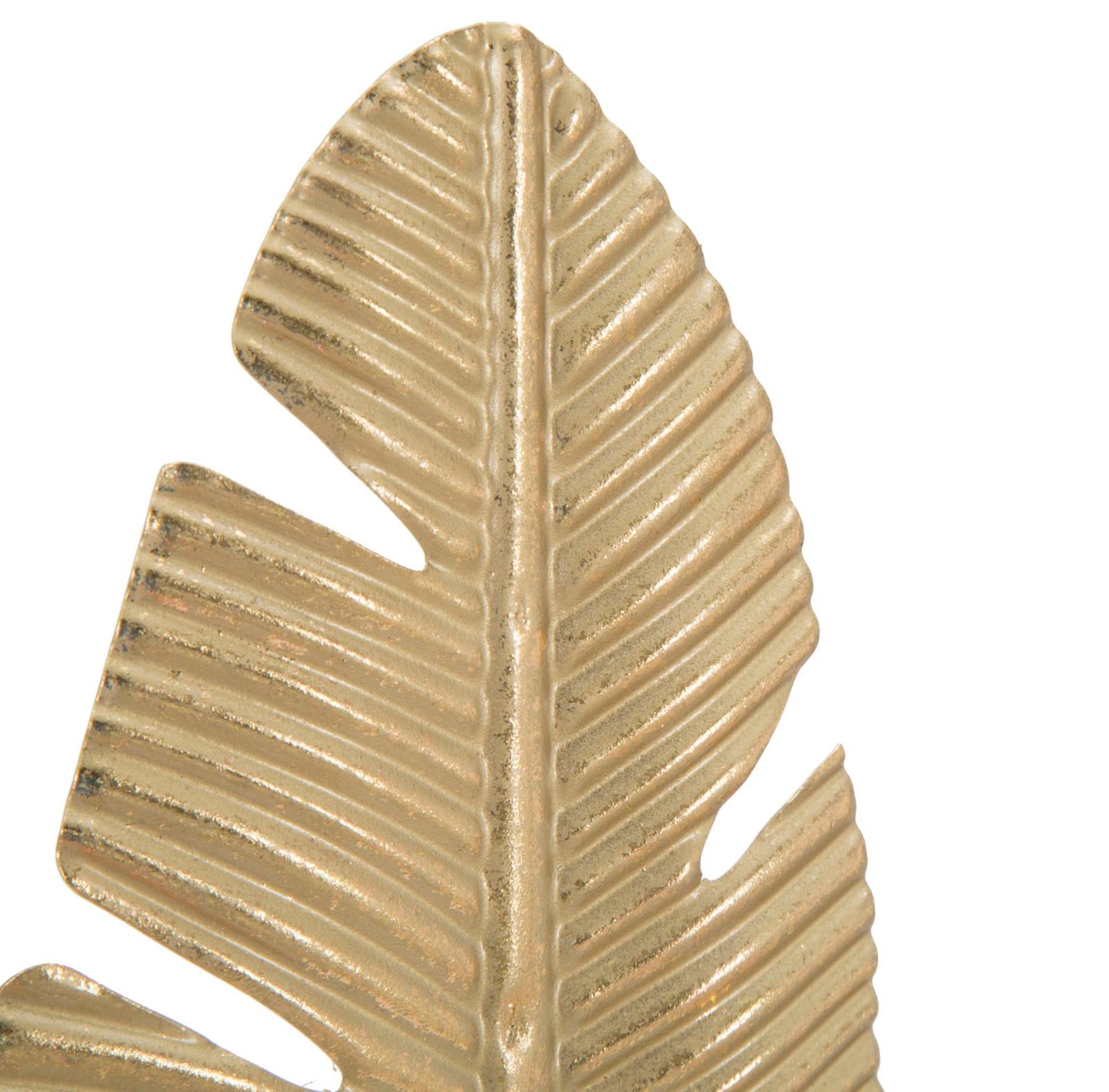 DECOR LEAF GLAM W/CANDLE HOLDER CM 10X10X34