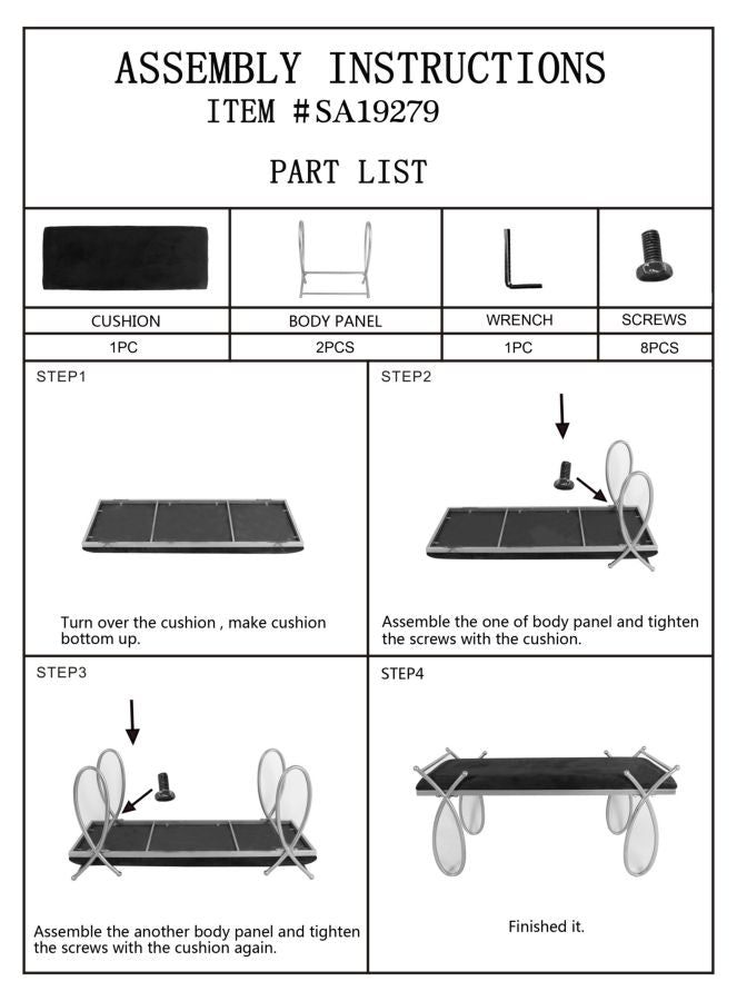 BENCH RIBBON PINK CM 112,5X49X53