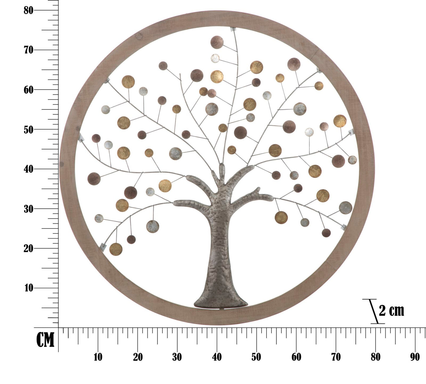 WALL PANEL TREE OF LIFE MIRROR NEW CM Ø 80X2