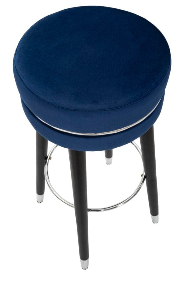 BAR STOOL PARIS BLU/SILVER CM Ø 35X74