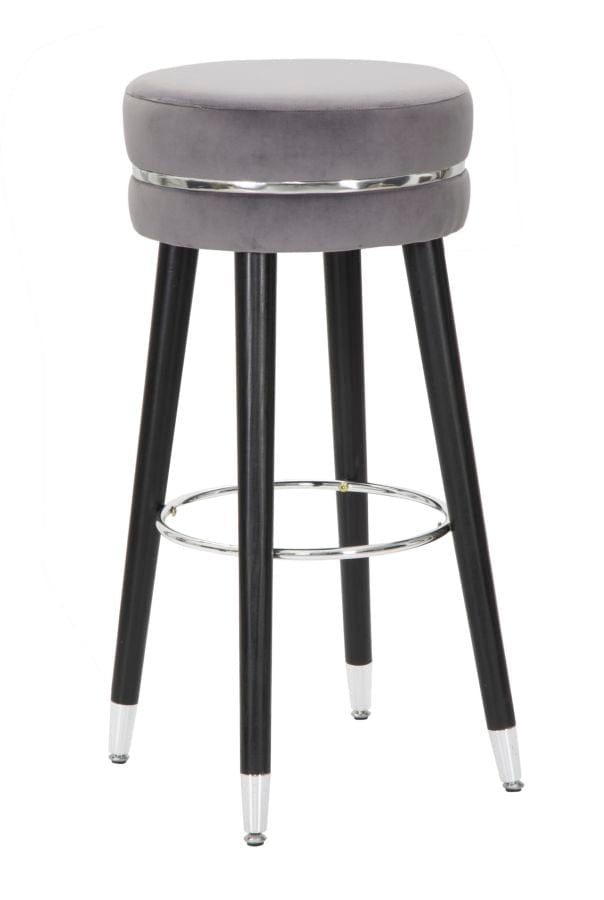 BAR STOOL PARIS GRIGIO/SILVER CM Ø 35X74