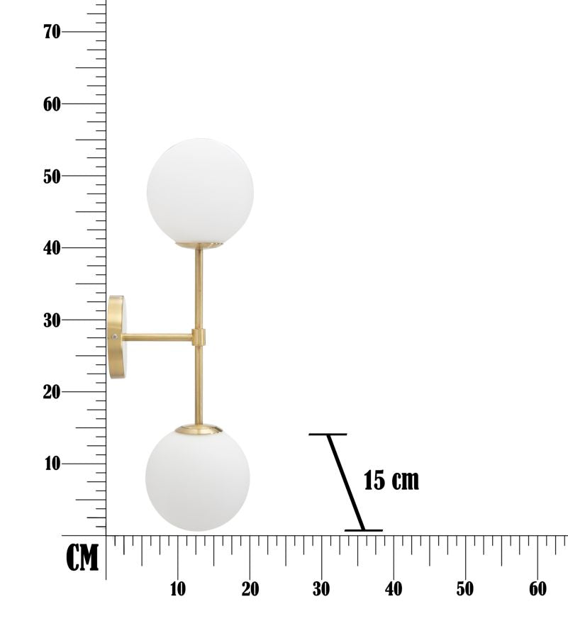 WALL LAMP GLAMY DOPPIA CM 15x21x55