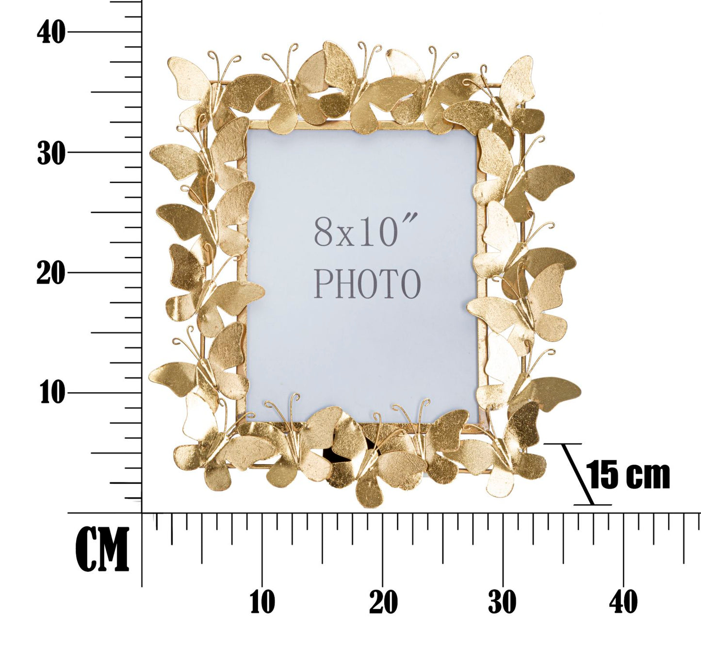 PHOTO FRAME BUTTERFLY GLAM CM 35X15X38 (INSIDE SIZES CM 20X25)