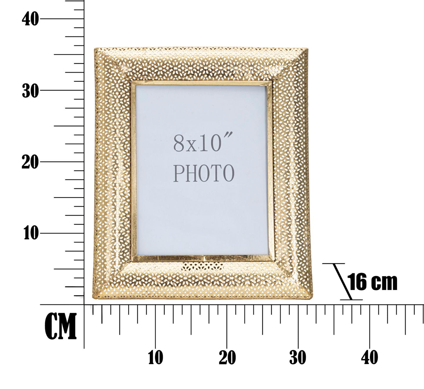 PHOTO FRAME GLAM HOLES CM 31X16X36 (INSIDE SIZES CM 20X25)