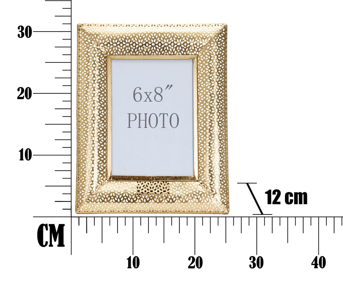 PHOTO FRAME GLAM HOLES CM 25X12X31 (INSIDE SIZES CM 15X20)