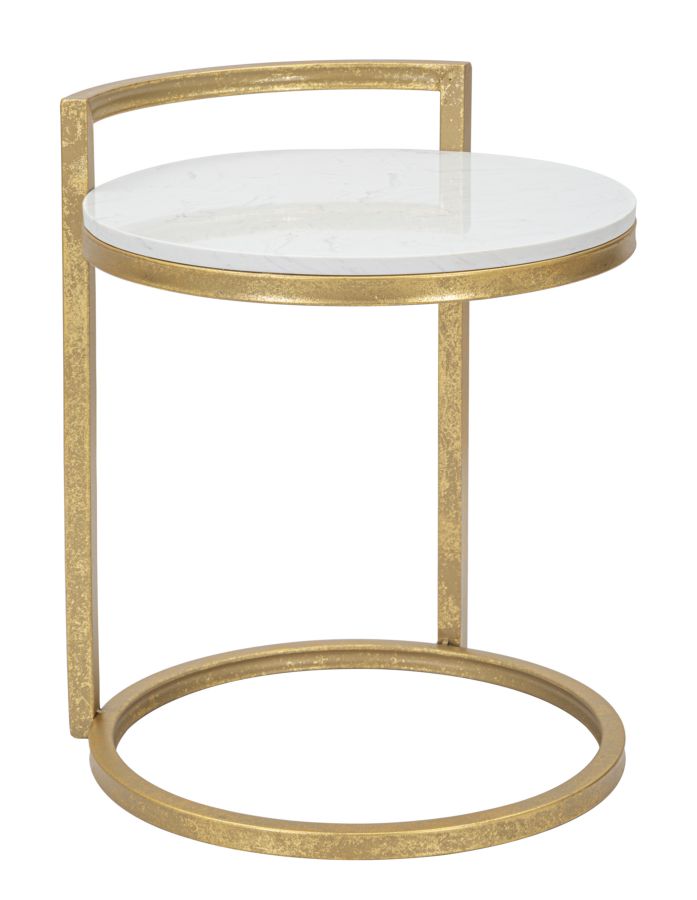 END TABLE ROUND MARBLE CM 40X43X50