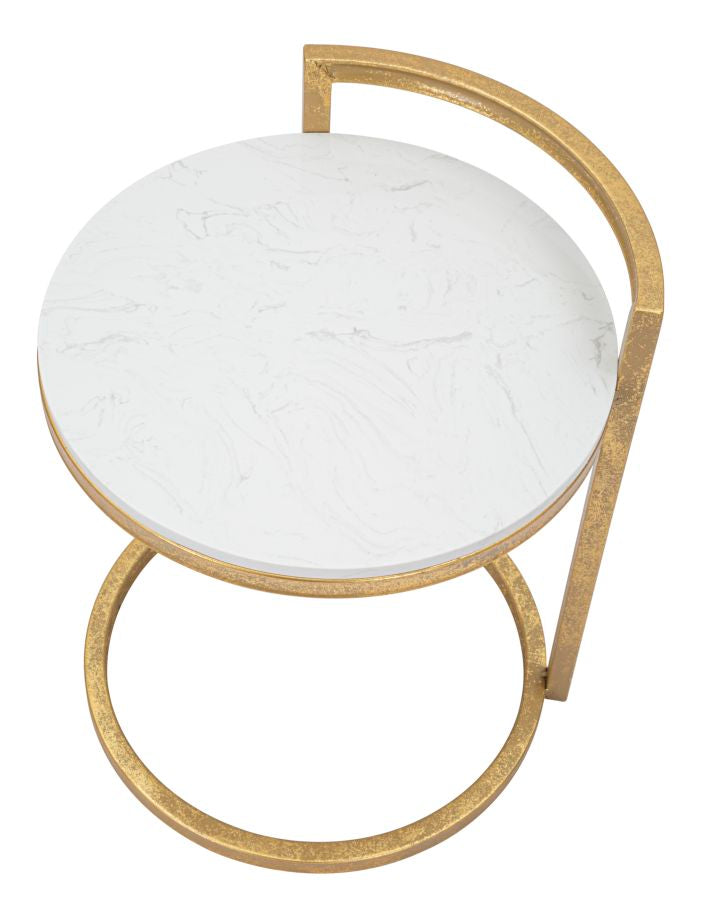 END TABLE ROUND MARBLE CM 40X43X50