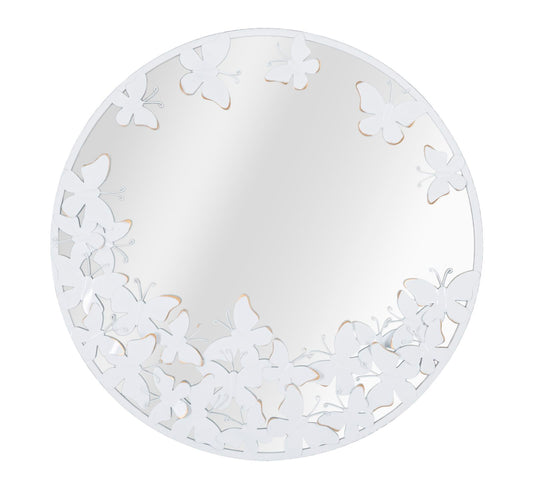 WALL MIRROR WHITE BUTTERFLY CM 62,5X2,3