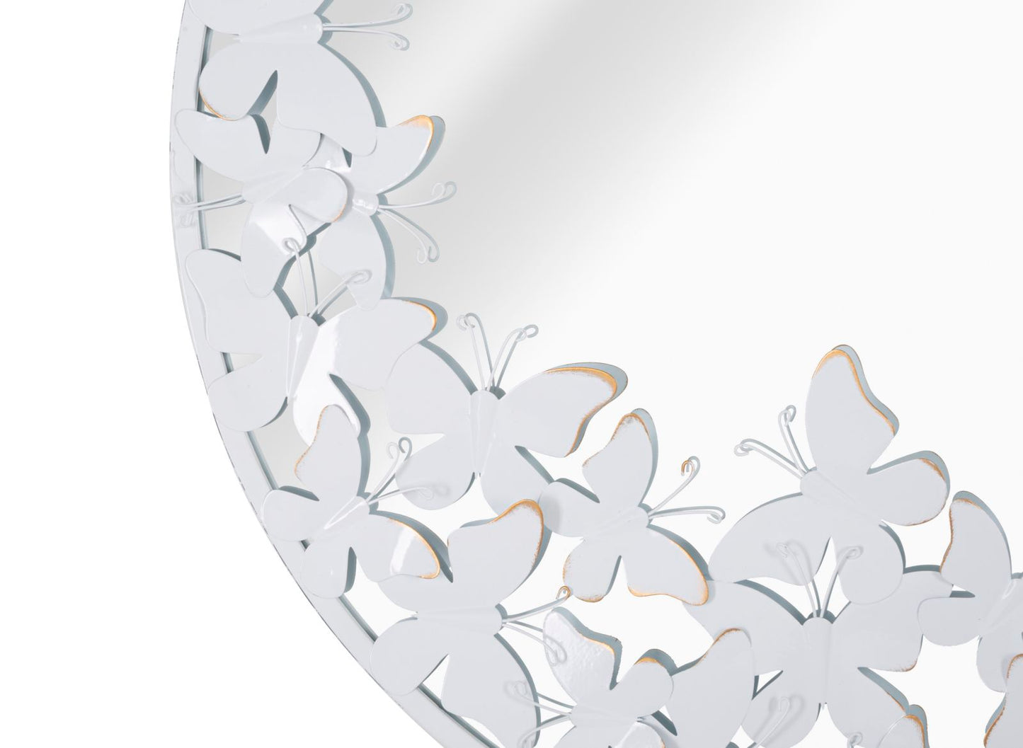 WALL MIRROR WHITE BUTTERFLY CM 62,5X2,3