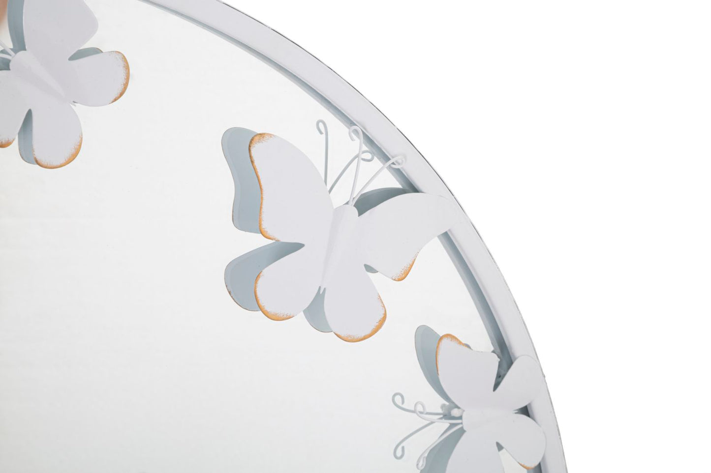 WALL MIRROR WHITE BUTTERFLY CM 62,5X2,3