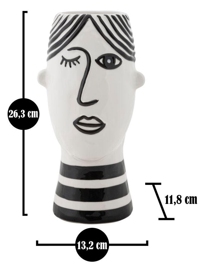 VASE FACE CM 13,2X11,8X26,3