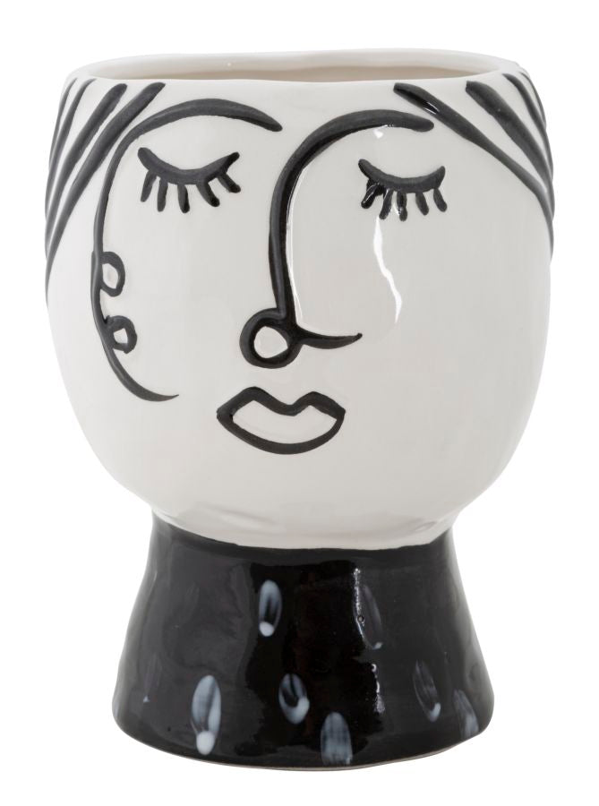 VASE POT FACE CM Ø 14X18,2