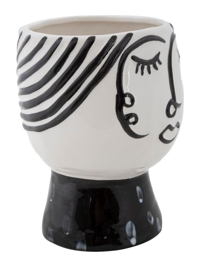 VASE POT FACE CM Ø 14X18,2