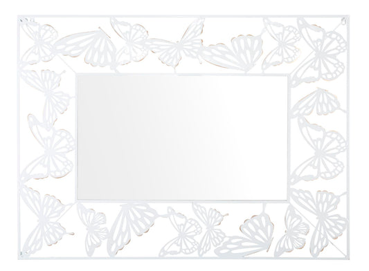 WALL MIRROR WHITE BUTTERFLY CM 85X1X115