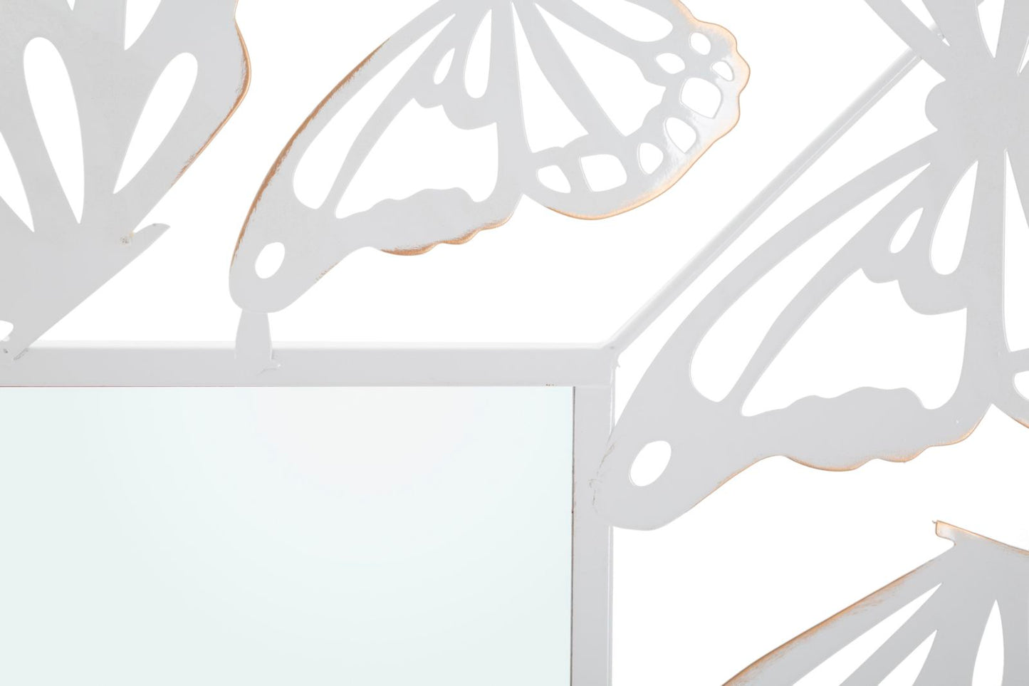 WALL MIRROR WHITE BUTTERFLY CM 85X1X115