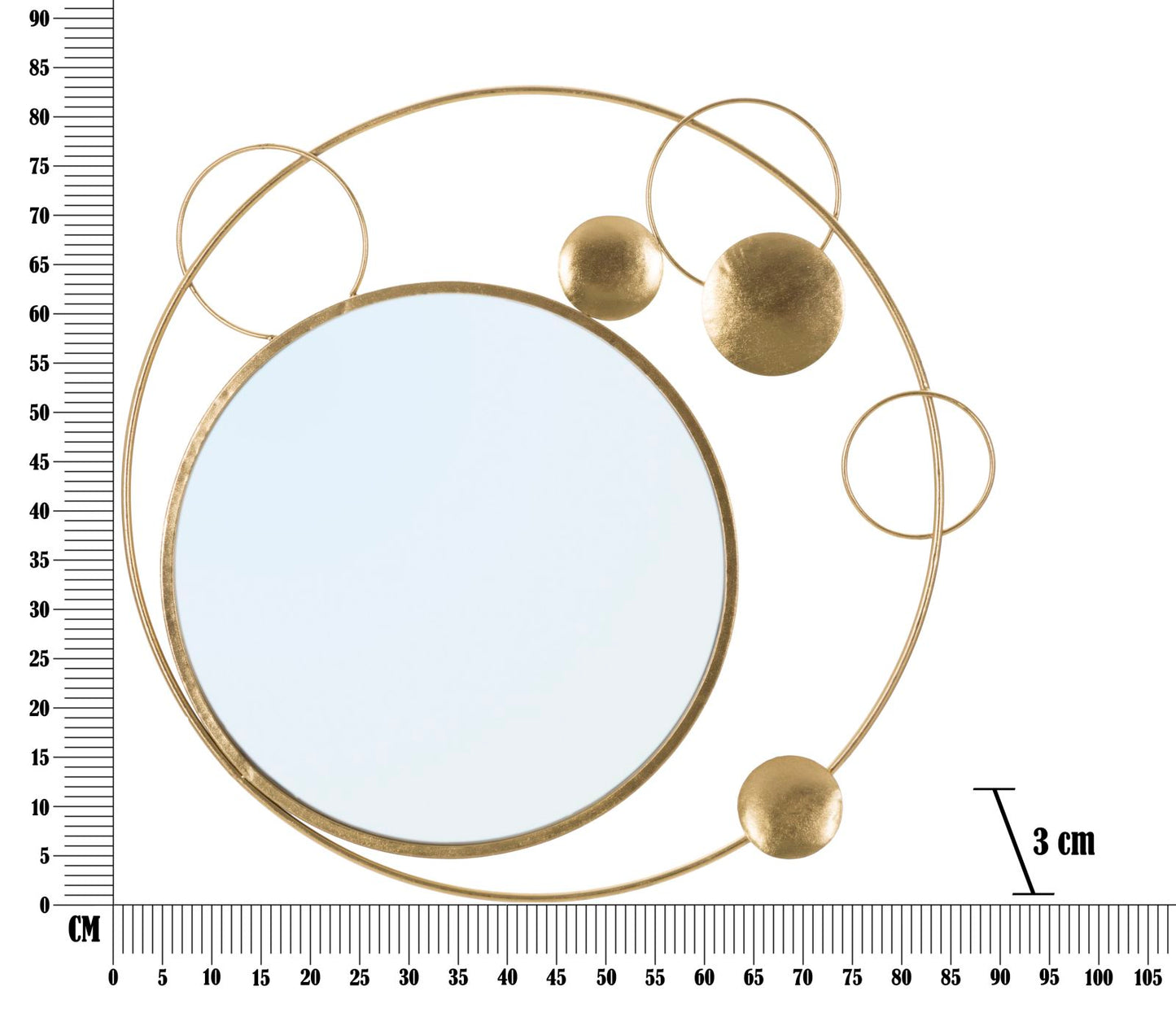 WALL MIRROR PLANET CM 90X3X83