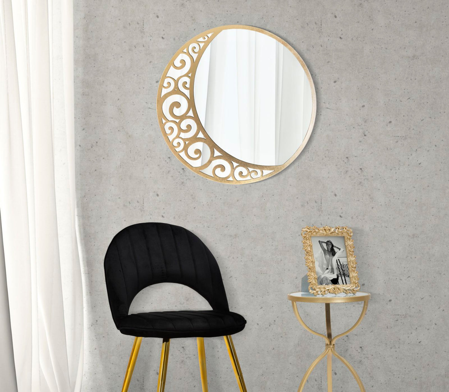 WALL MIRROR LUNA ASTRATTA CM Ø 72X1