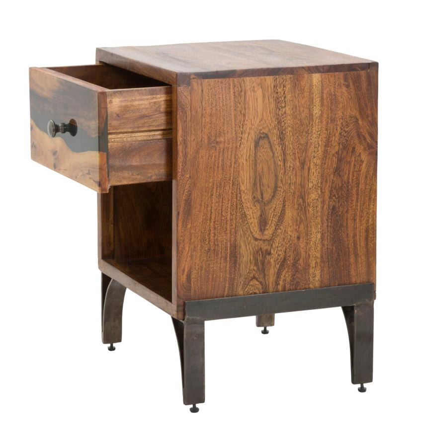 BEDSIDE MUSTANG CM 44X40X60 (LEGNO DI ACACIA NILOTICA)