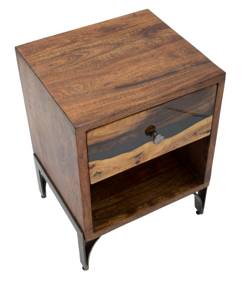 BEDSIDE MUSTANG CM 44X40X60 (LEGNO DI ACACIA NILOTICA)