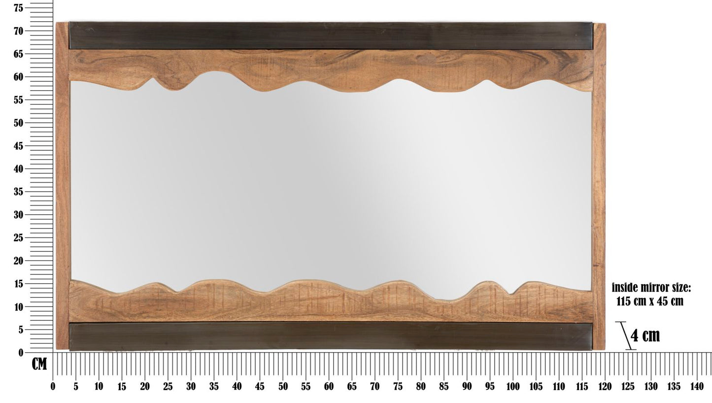 WALL MIRROR YELLOWSTONE CM 120X4X72 (LEGNO DI ACACIA NILOTICA)