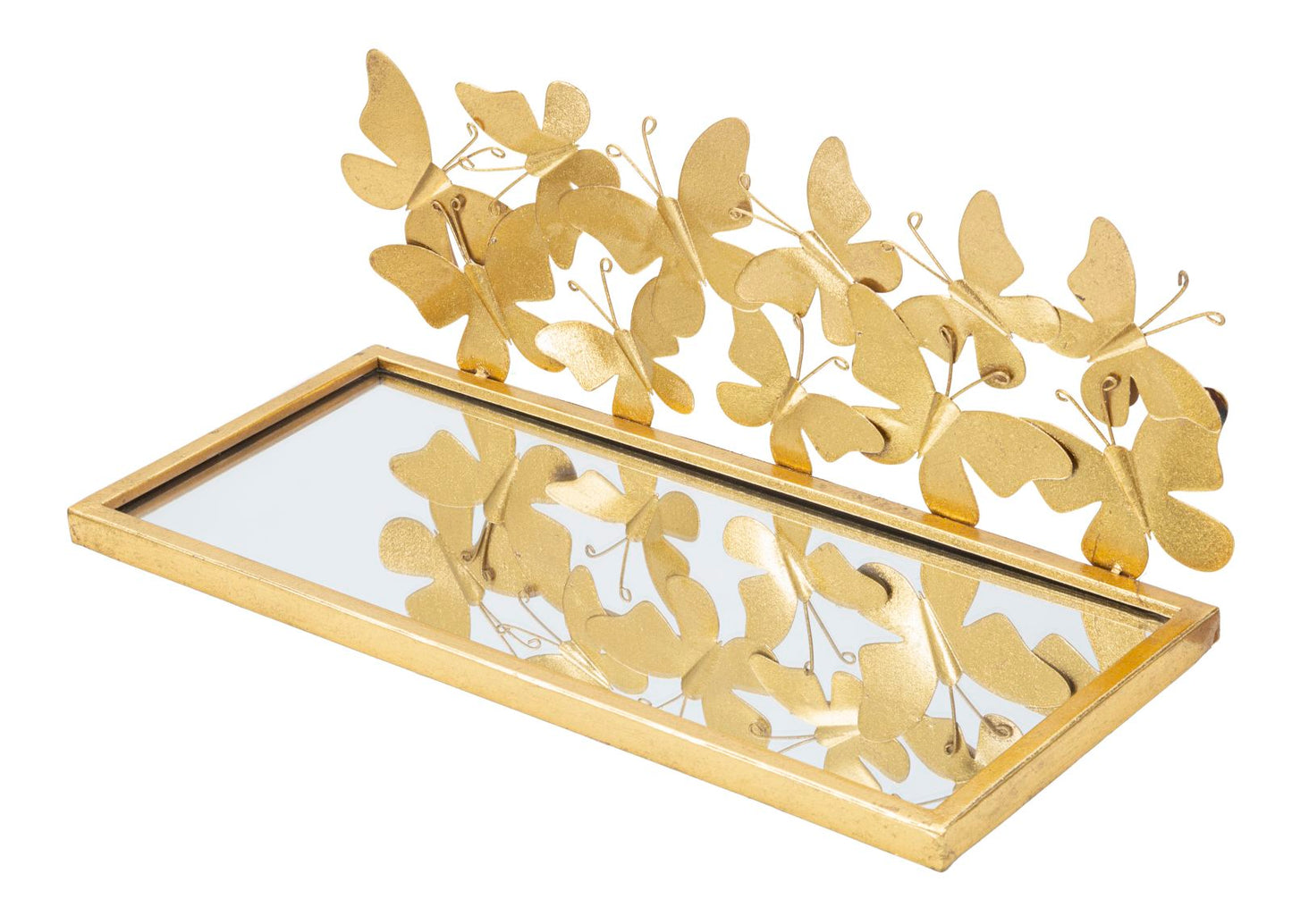 WALL BEDSIDE/SHELF BUTTERFLIES SET 2 PCS CM 43X19,2X16,5