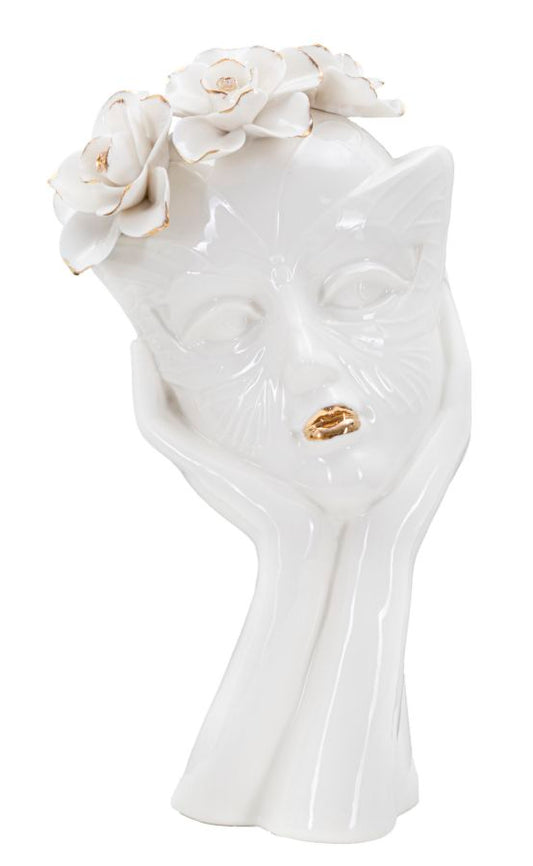 VASE WOMAN MASK CM 16,5X14X27,3