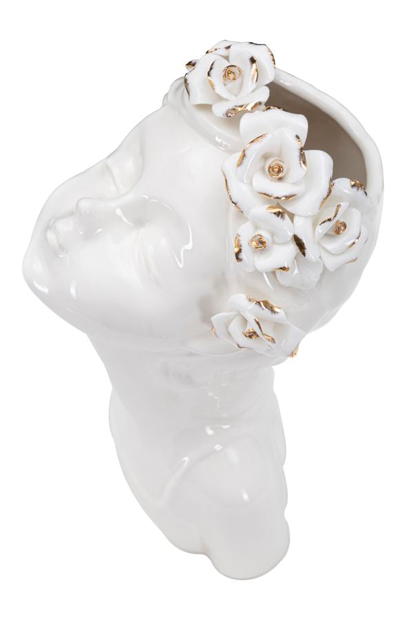 VASE YOUNG LADY ROSES CM 10x14x26