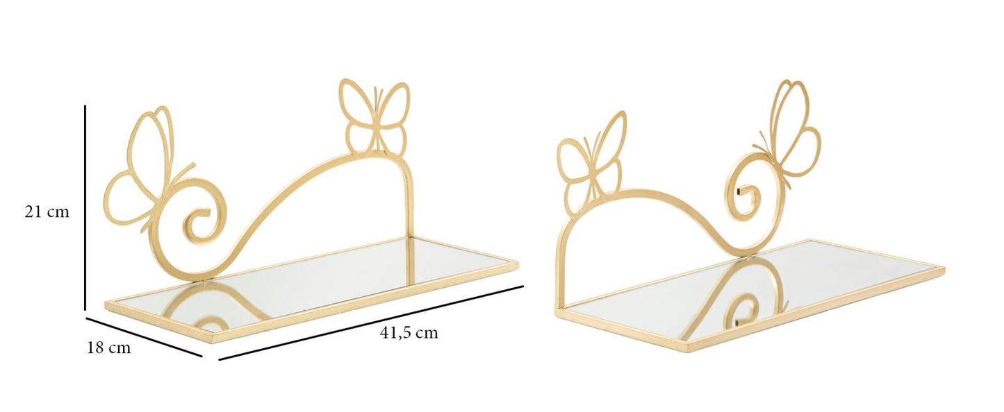 WALL BED SIDE BUTTERFLY SET 2 PCS CM 41,5X18X21