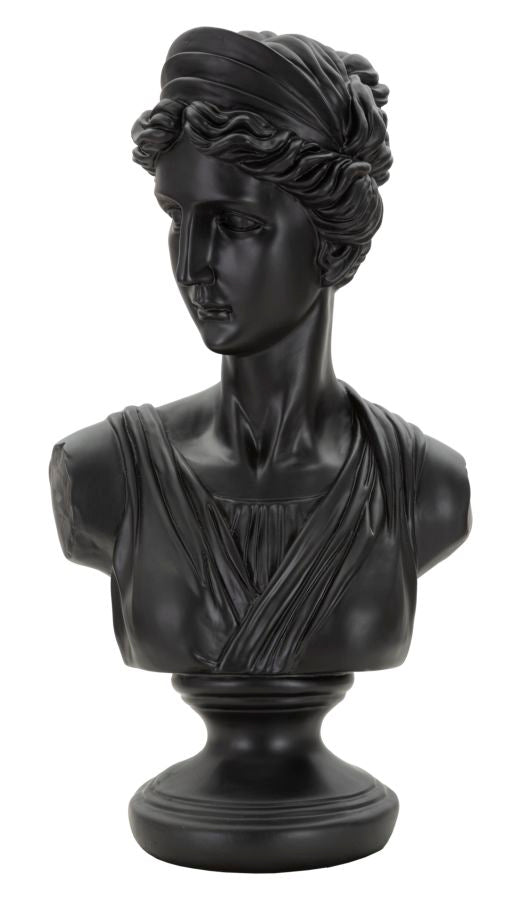 BLACK ROMAN WOMAND STATUE CM 22X16X41