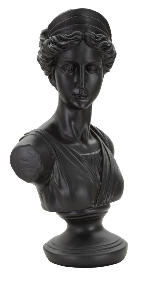 BLACK ROMAN WOMAND STATUE CM 22X16X41