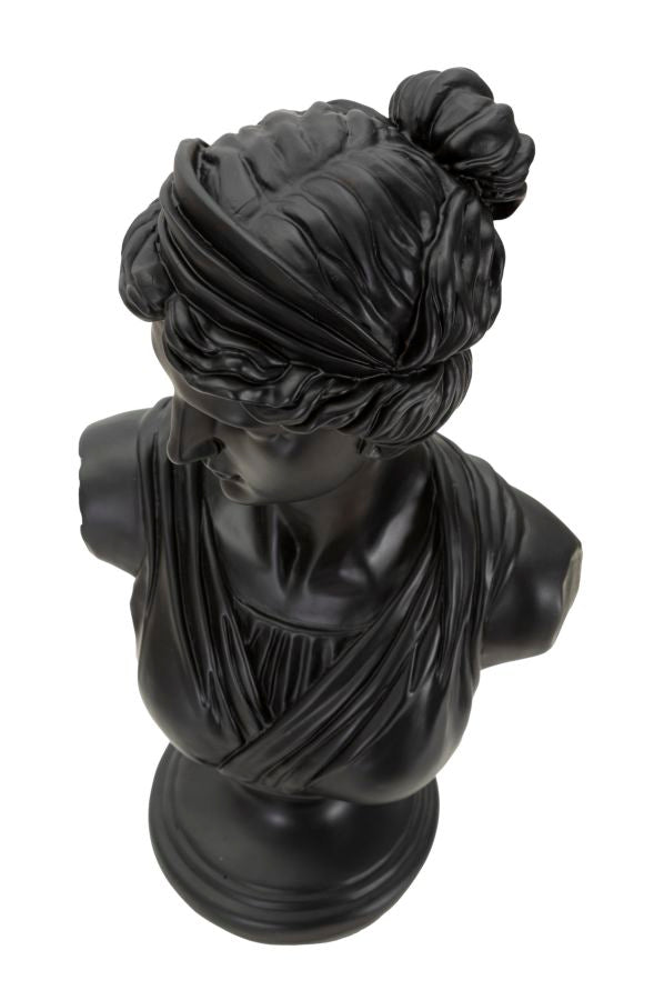 BLACK ROMAN WOMAND STATUE CM 22X16X41