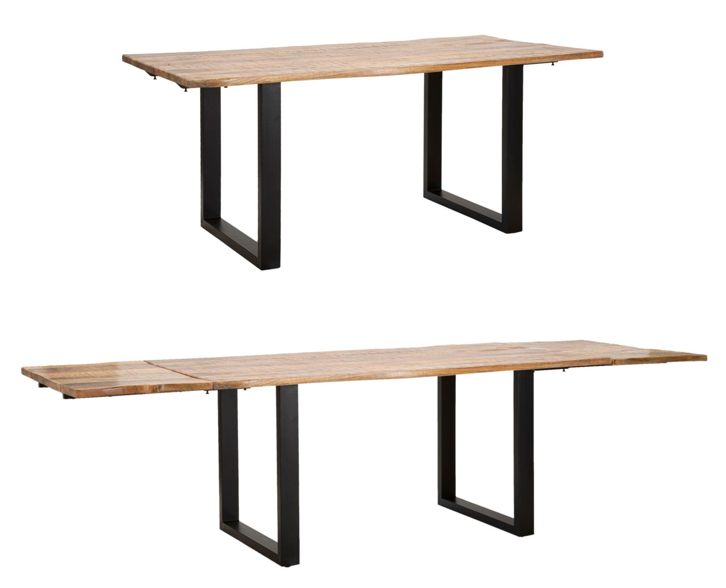 DINING TABLE EDGE -EXTENDABLE- CM 180X90X77-TOTAL LENGHT 280 (MANGO WOOD)