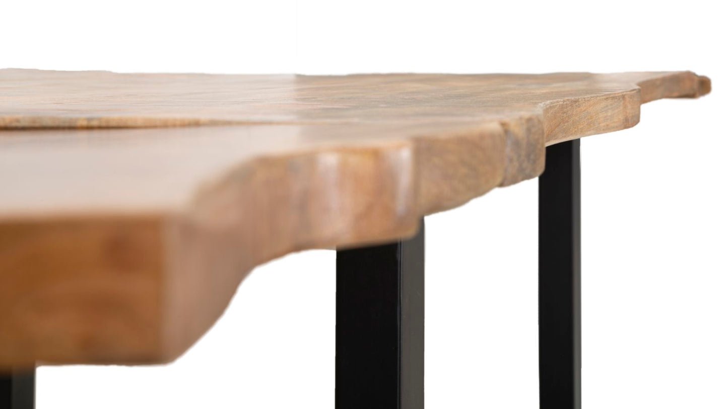 DINING TABLE EDGE -EXTENDABLE- CM 180X90X77-TOTAL LENGHT 280 (MANGO WOOD)