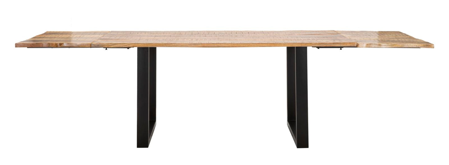 DINING TABLE EDGE -EXTENDABLE- CM 180X90X77-TOTAL LENGHT 280 (MANGO WOOD)