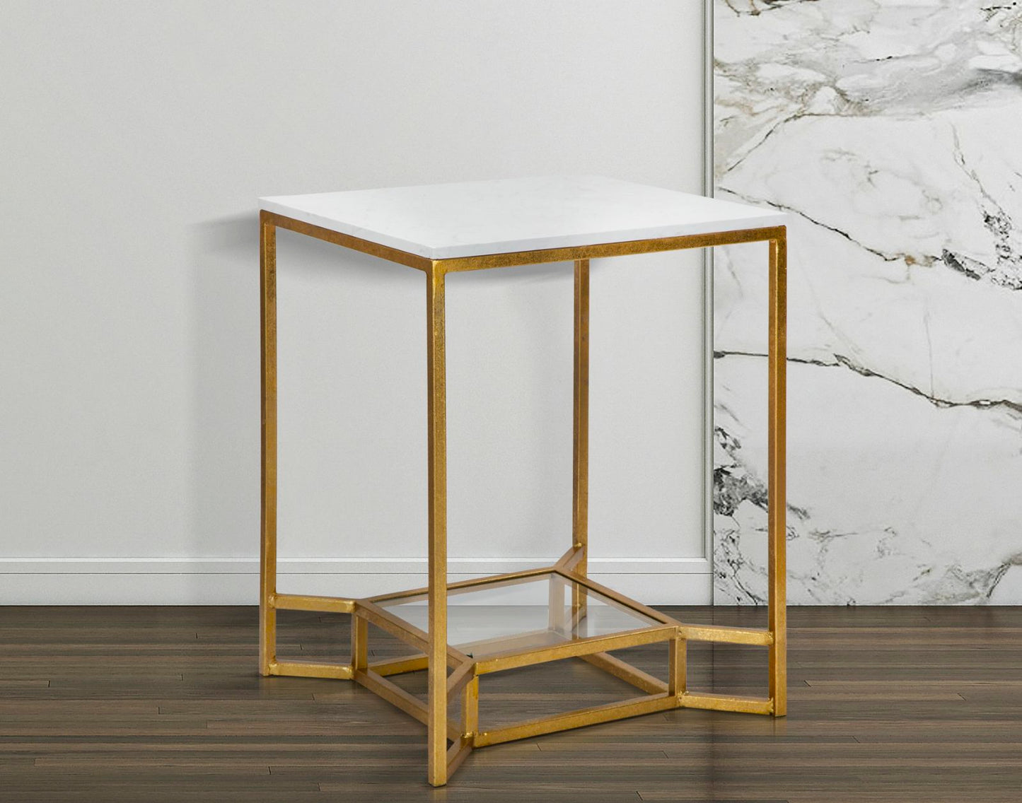 TABLE DOUBLE MARBLE CM 47X47X60