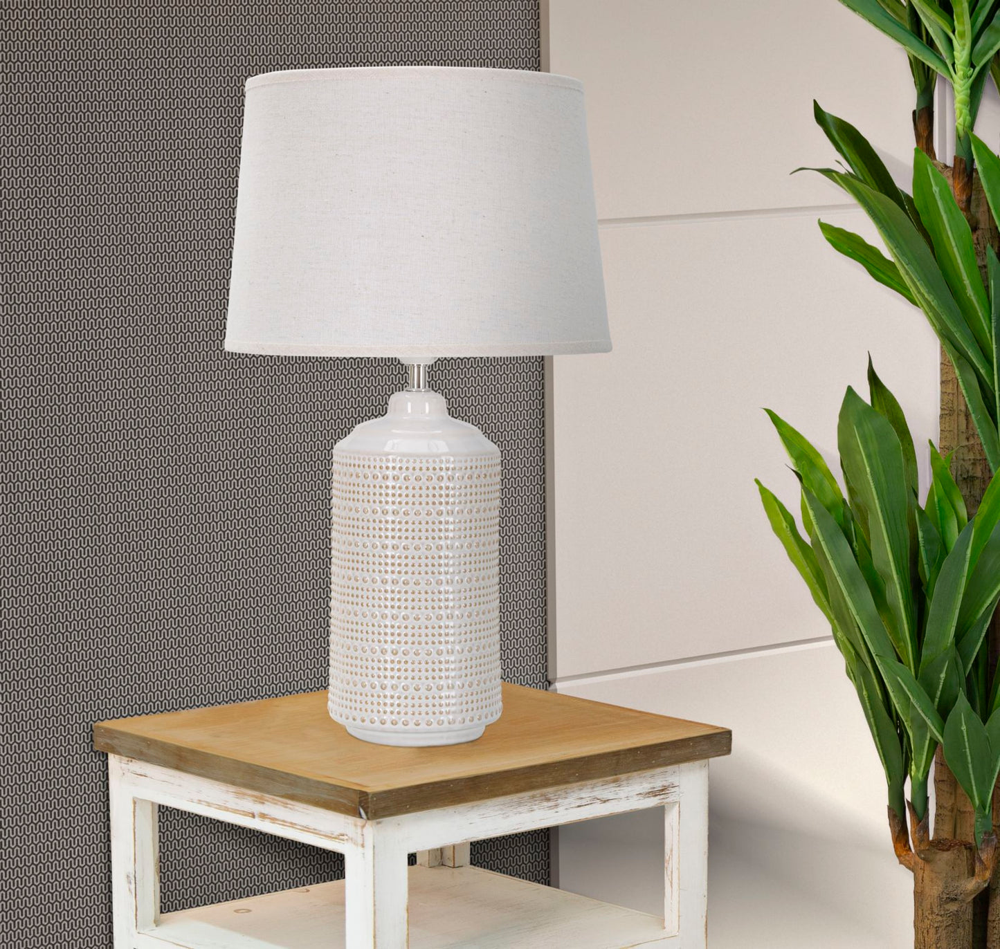 CERAMIC TABLE LAMP POINT CM Ø 28X47