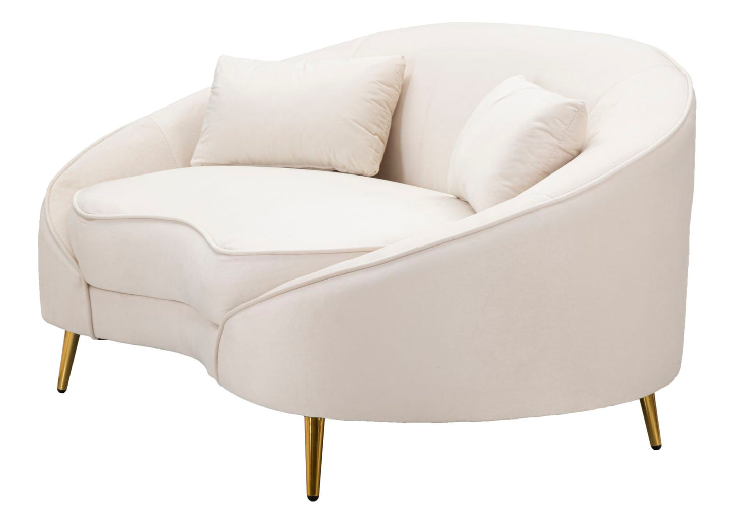 SOFA 2 SEATERS OSLO WITH CUSHIONS CREAM CM 148X84X68