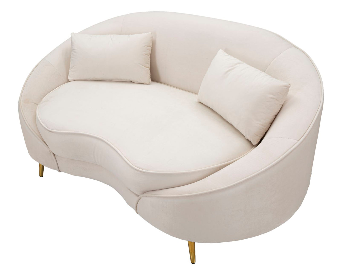 SOFA 2 SEATERS OSLO WITH CUSHIONS CREAM CM 148X84X68