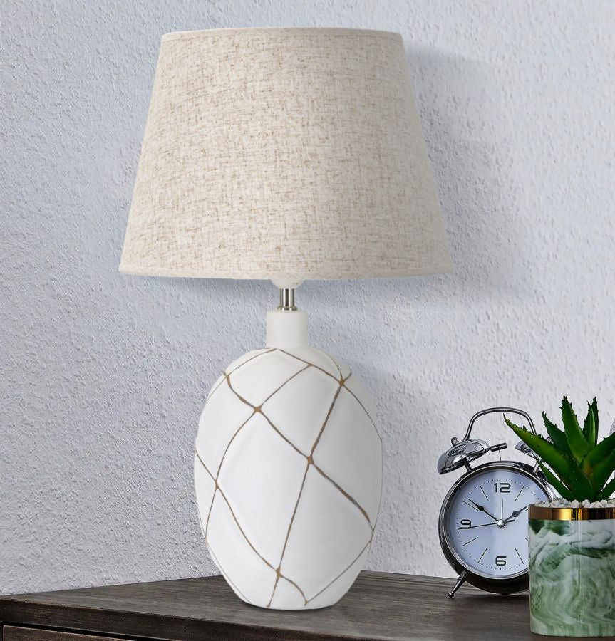 TABLE LAMP POLYRESIN LINES CM Ø 35X60