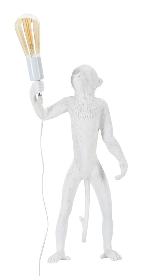 TABLE LAMP MONKEY WHITE CM Ø 26X34X55