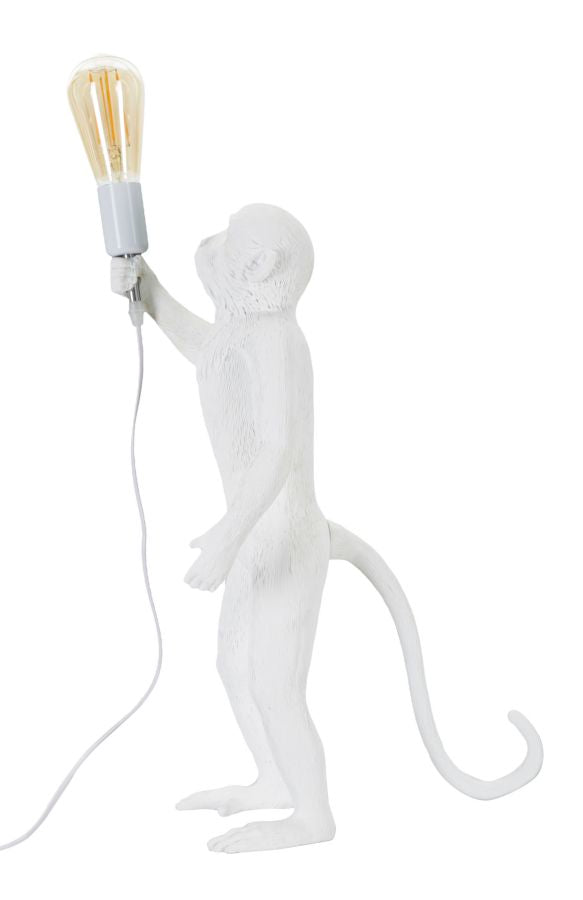 TABLE LAMP MONKEY WHITE CM Ø 26X34X55