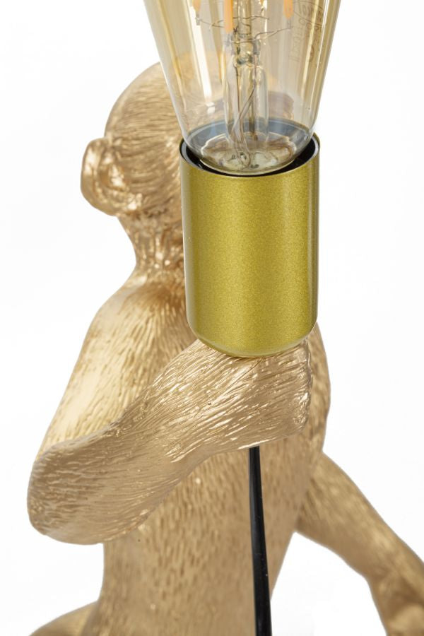 TABLE LAMP MONKEY GOLD CM Ø 26X34X55