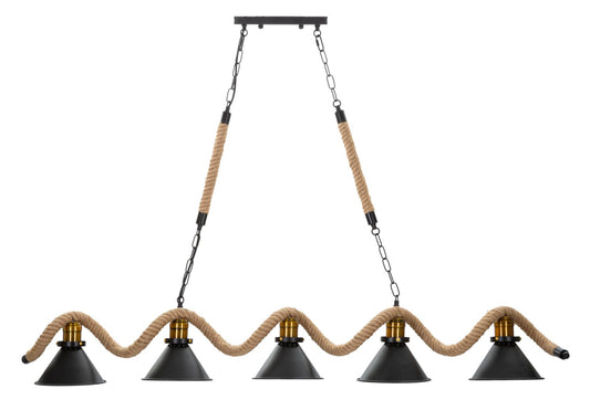 CEILING LAMP CUP/ROPE 5 LIGHTS CM 130X20X80