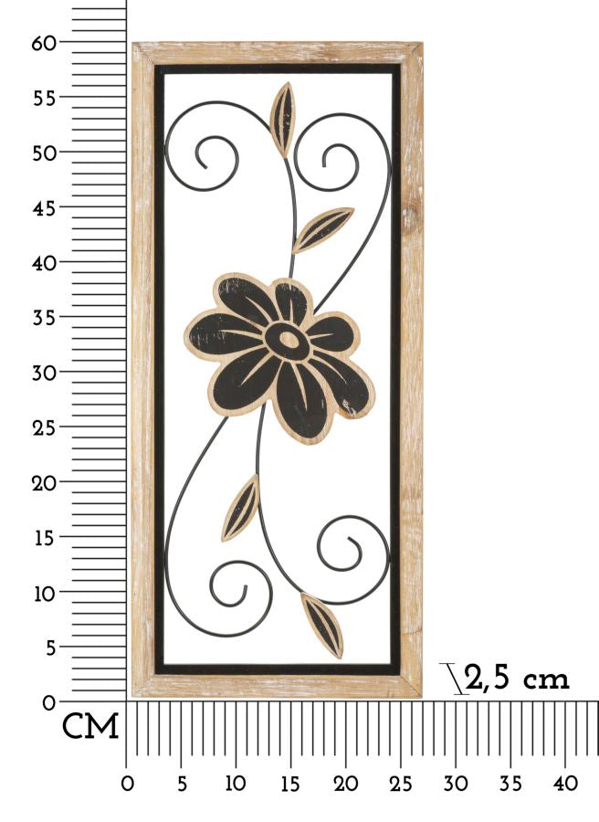 IRON/WOOD WALL PANEL KOMAN -A- CM 26X2,5X60