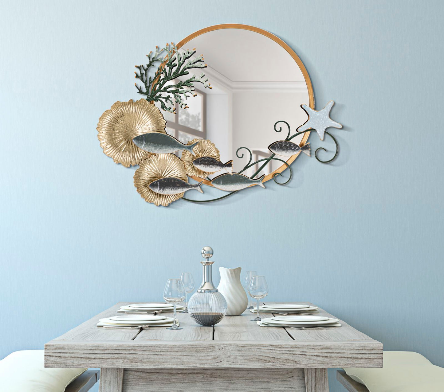 WALL MIRROR FISH CM 88,9X7,6X65,4