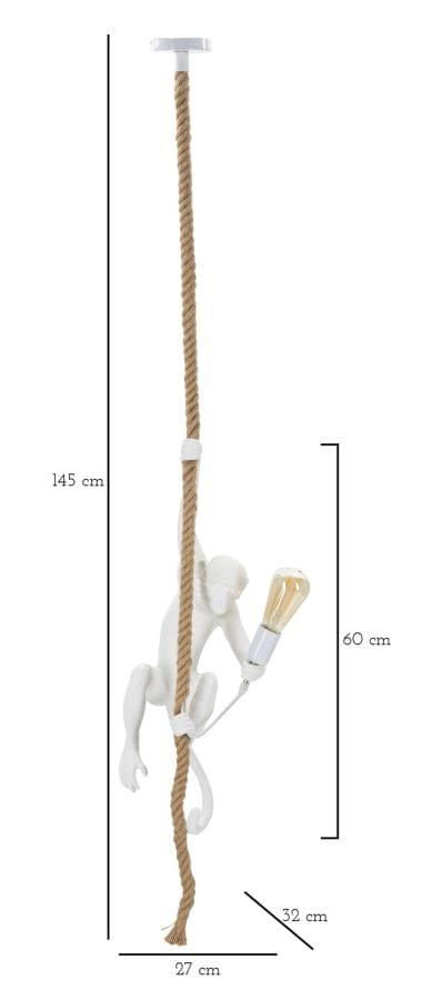 CEILING LAMP MONKEY WHITE CM Ø 27X32X60