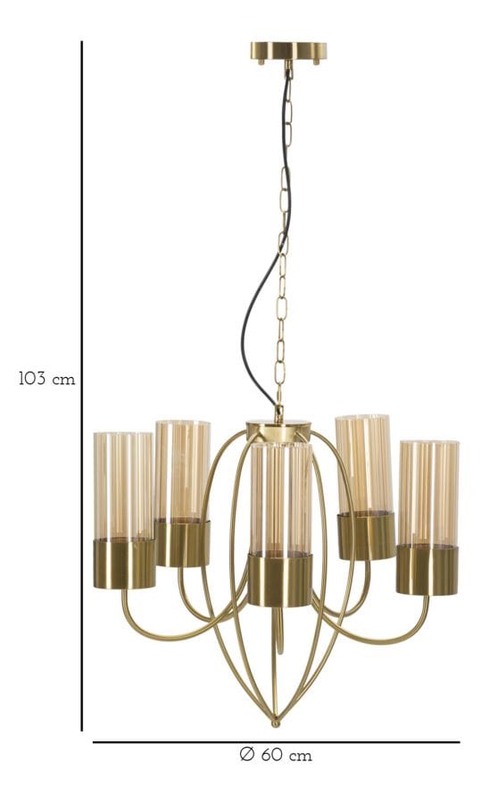 CEILING LAMP VERSAILLES 5 LIGHTS CM Ø 80X103